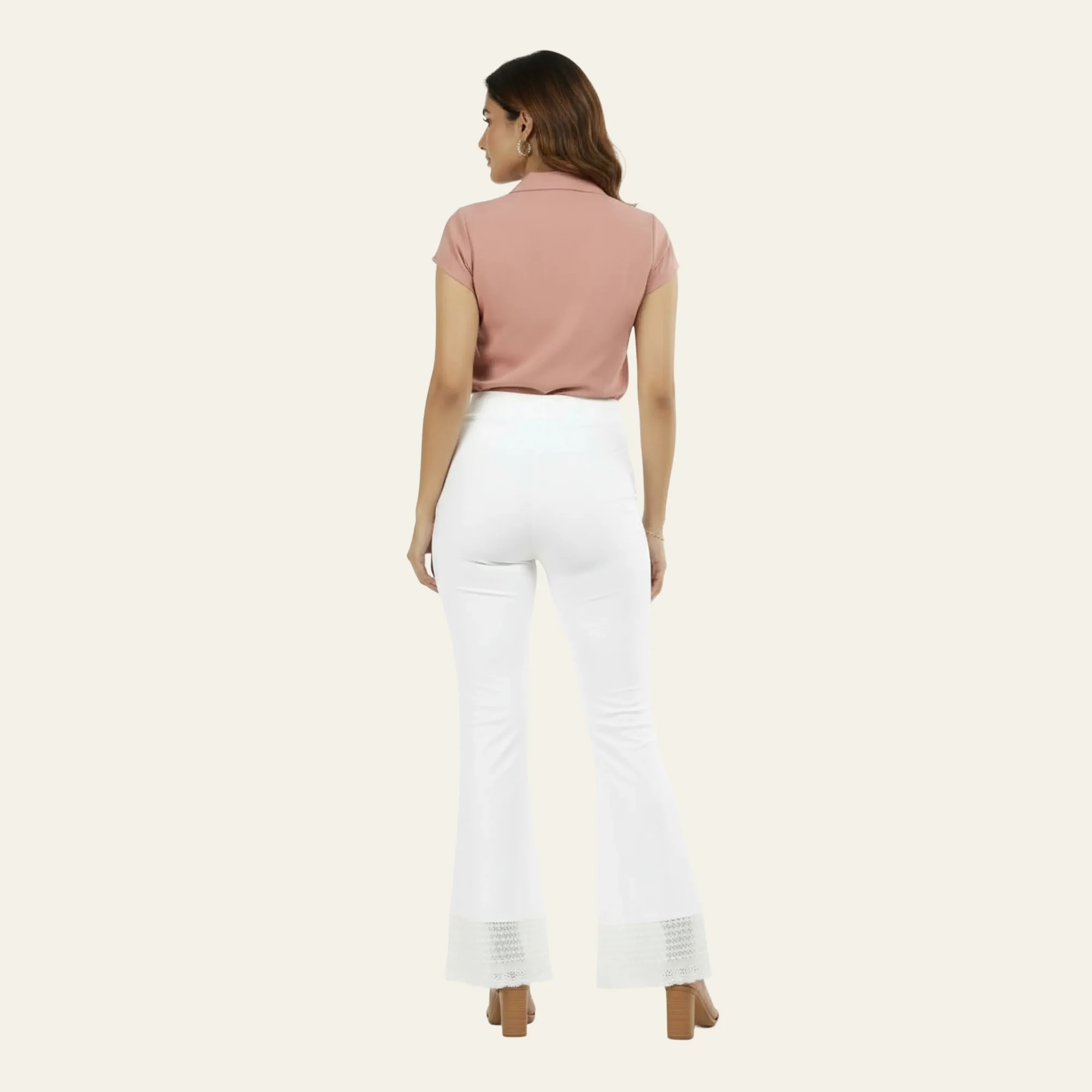 Zarivaa Flare Pant - White - Image 2