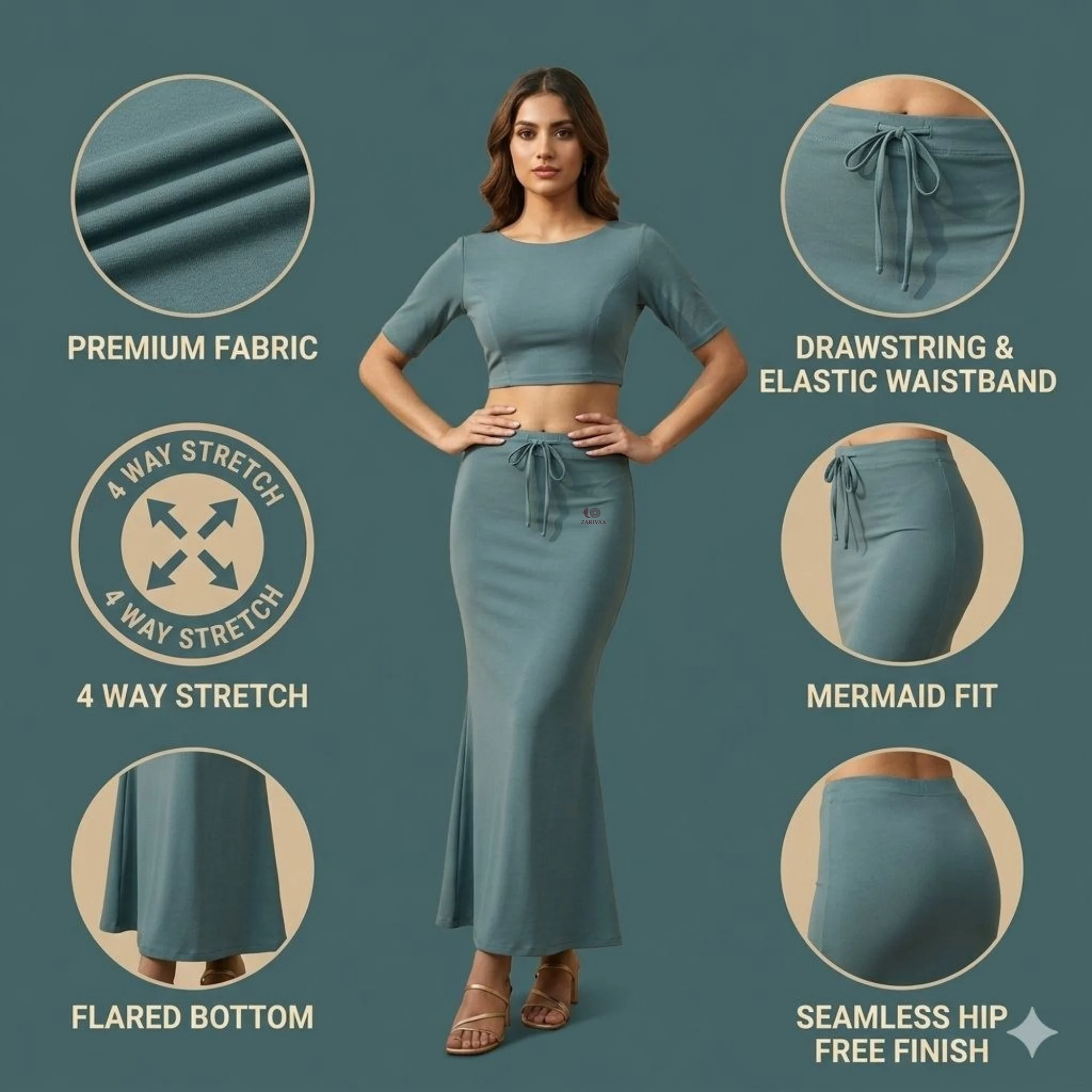 Saree Shaper - Sage Green - Image 9