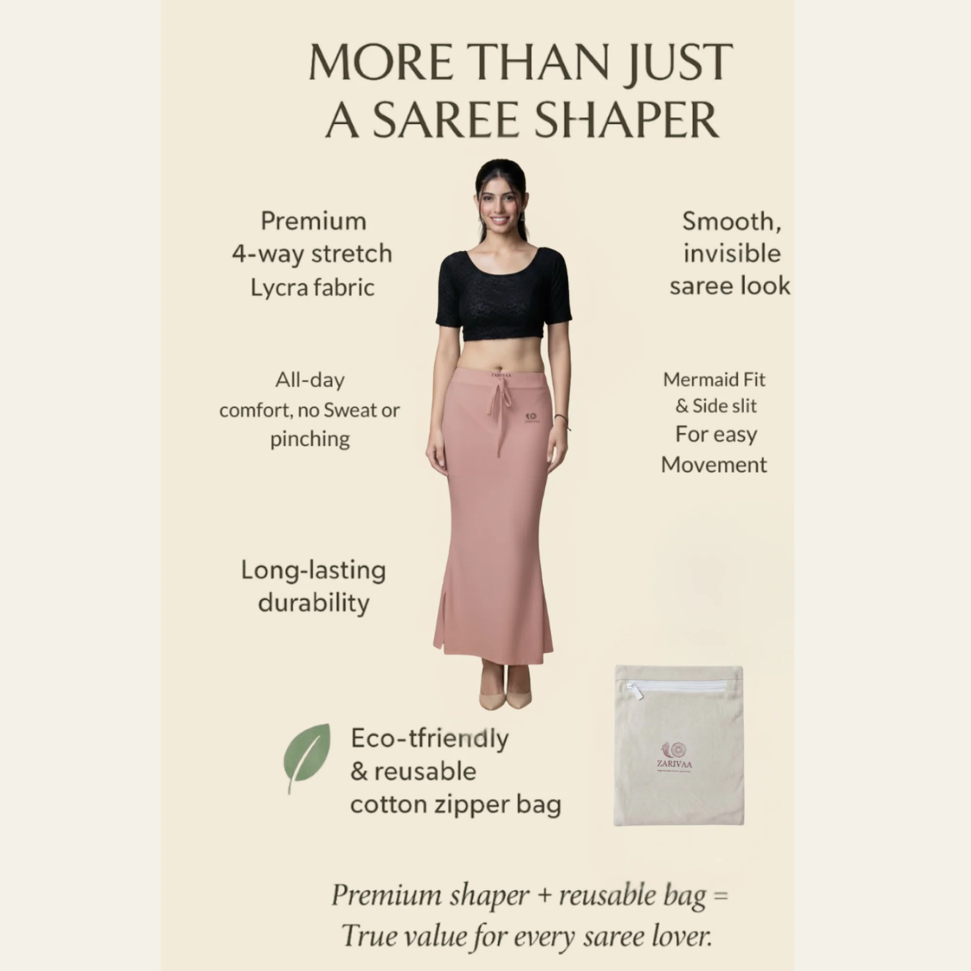 Saree Shaper - Dusty Rose - Image 5