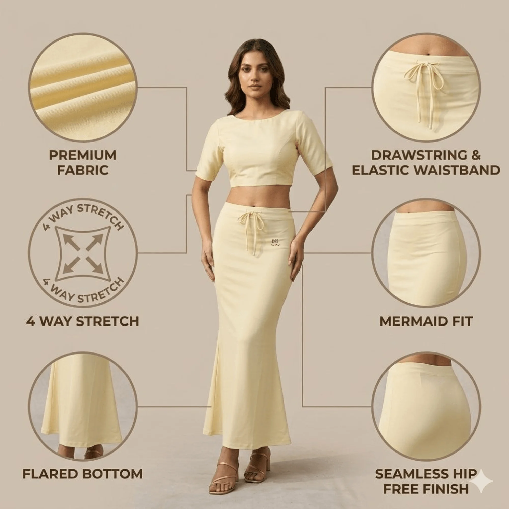 Saree Shaper - Light Beige - Image 7