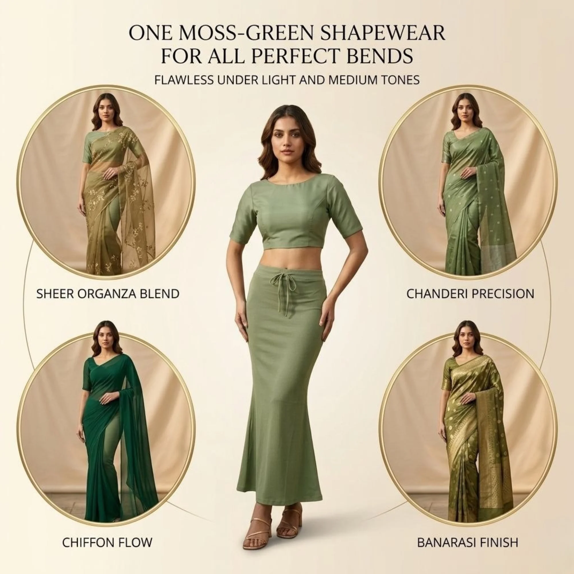 Saree Shaper - Army Green - Image 9