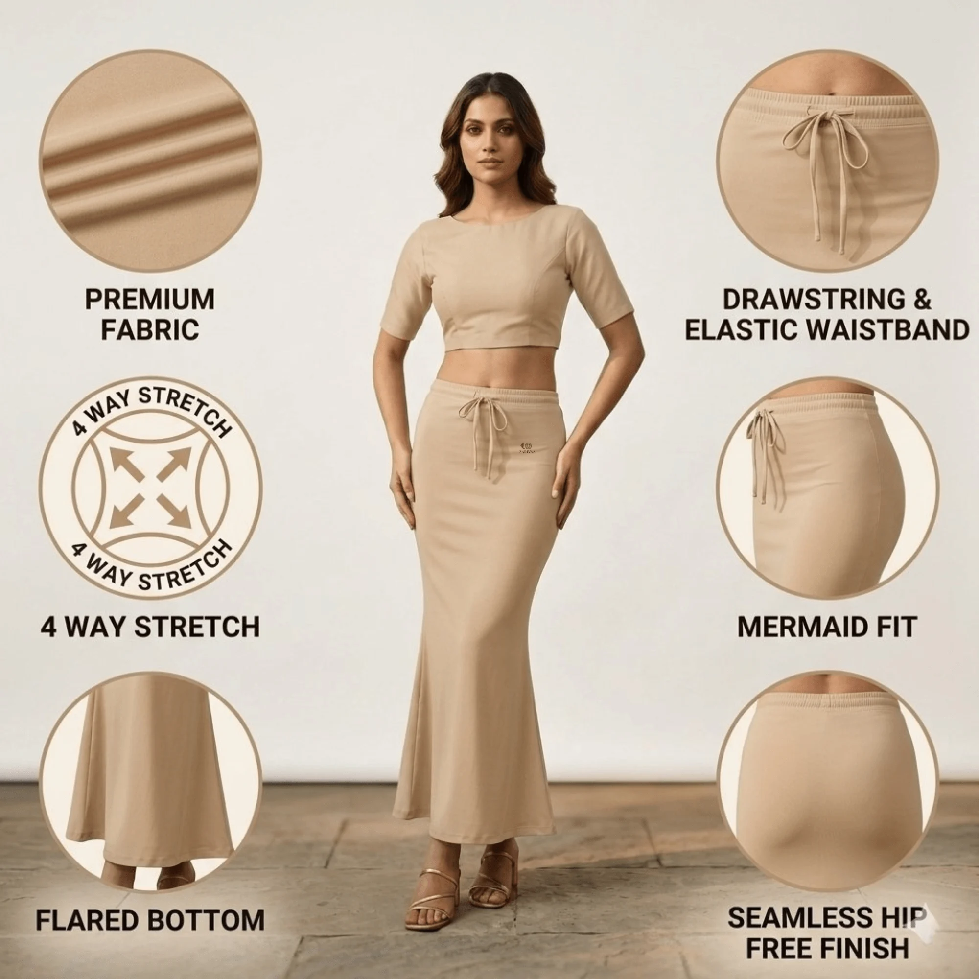 Saree Shaper - Beige - Image 7