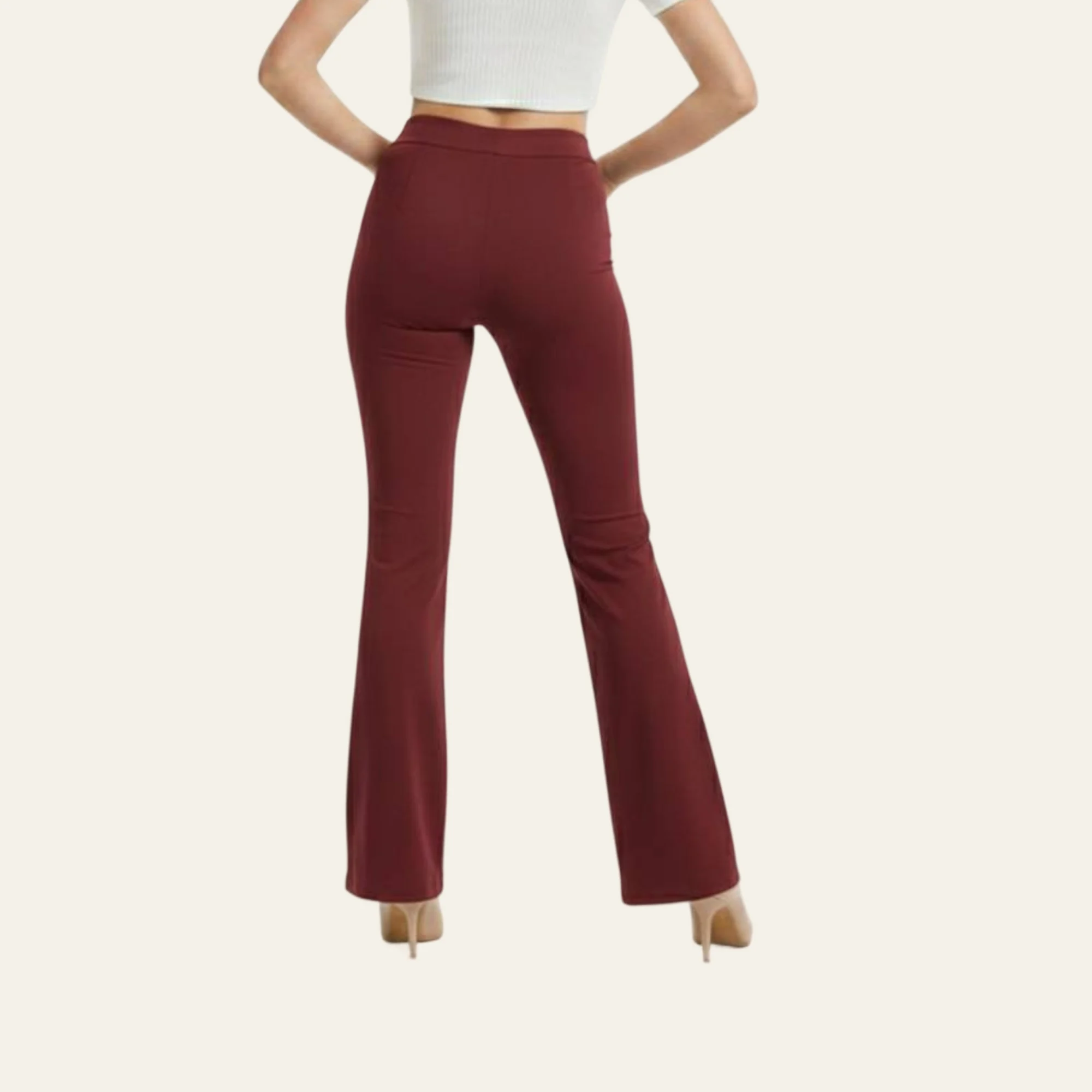 Zarivaa Bell Bottom – Maroon - Image 3