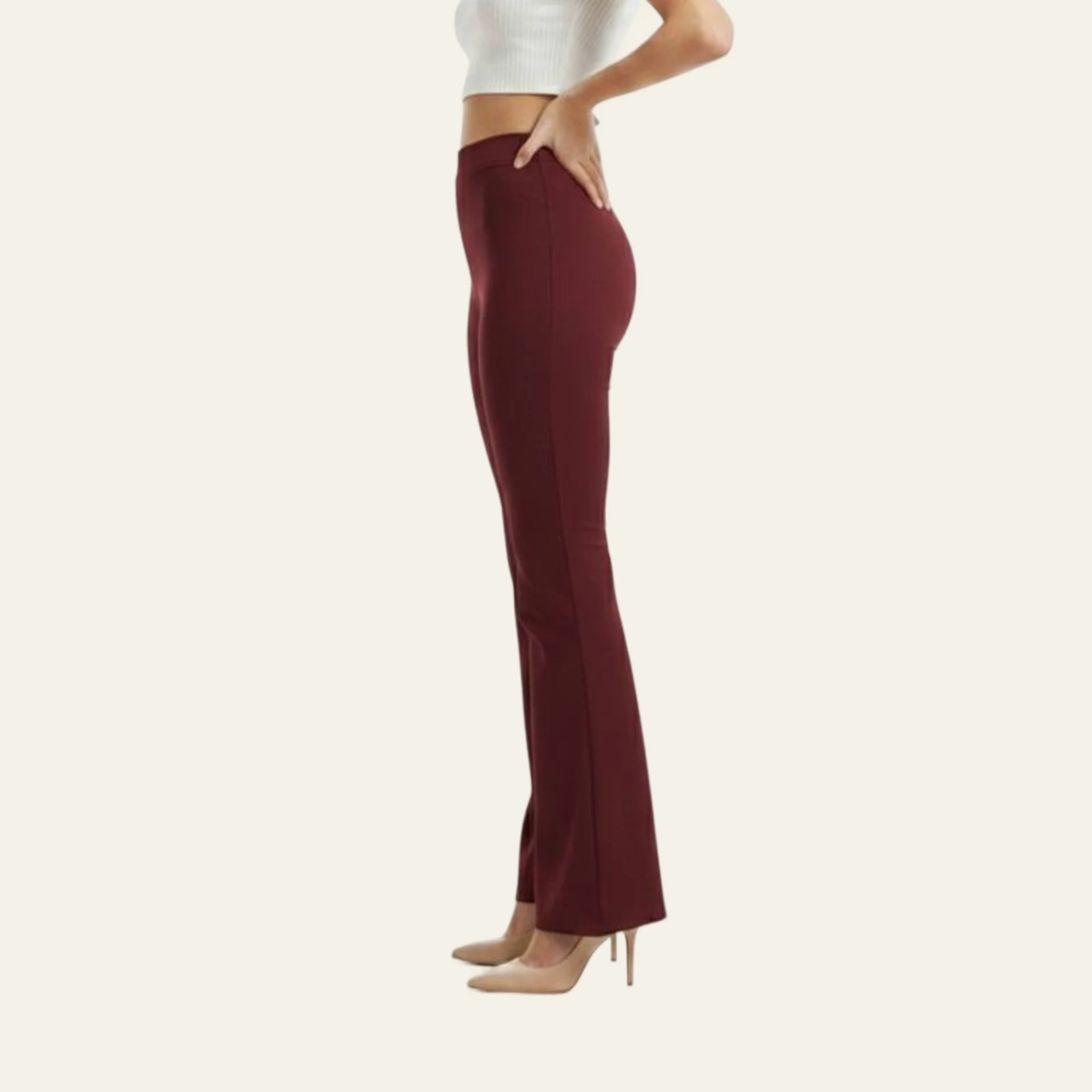 Zarivaa Bell Bottom – Maroon - Image 2