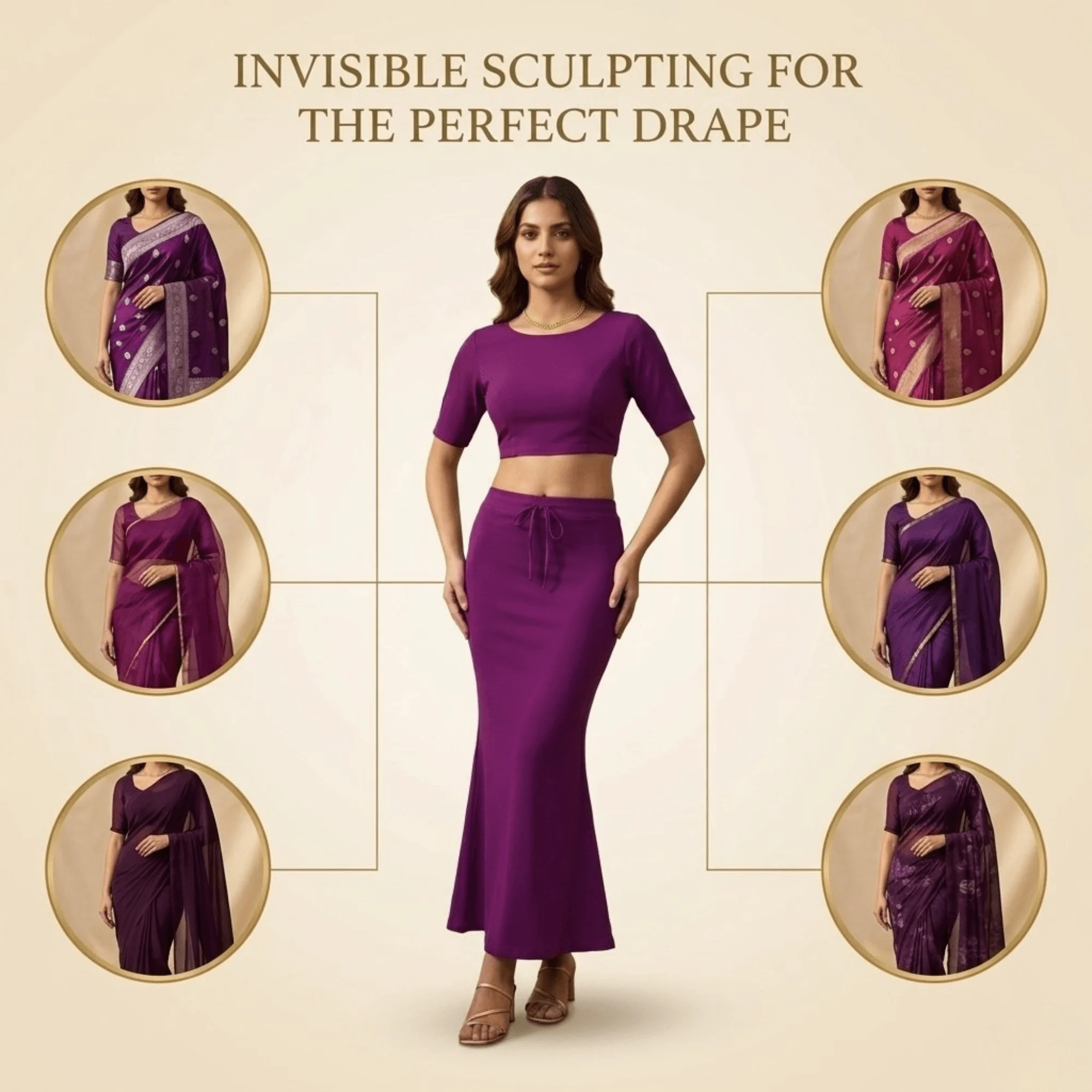 Saree Shaper - Purple - Image 8