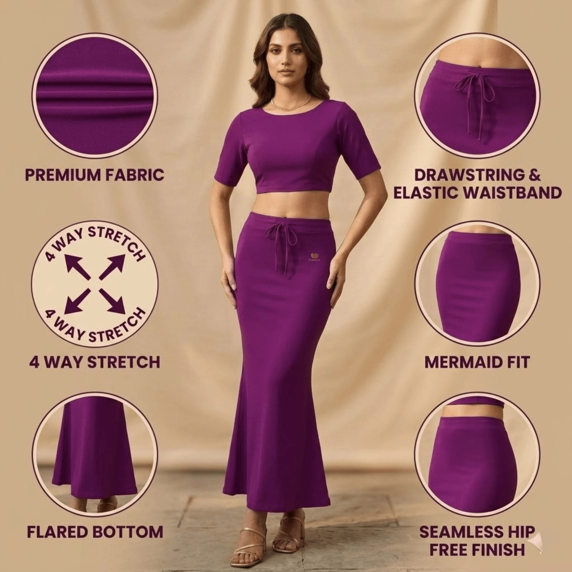 Saree Shaper - Purple - Image 9