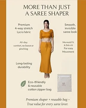 Saree Shaper - Mustard Yellow - Image 7