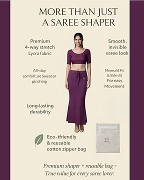 Saree Shaper - Wine - Image 7