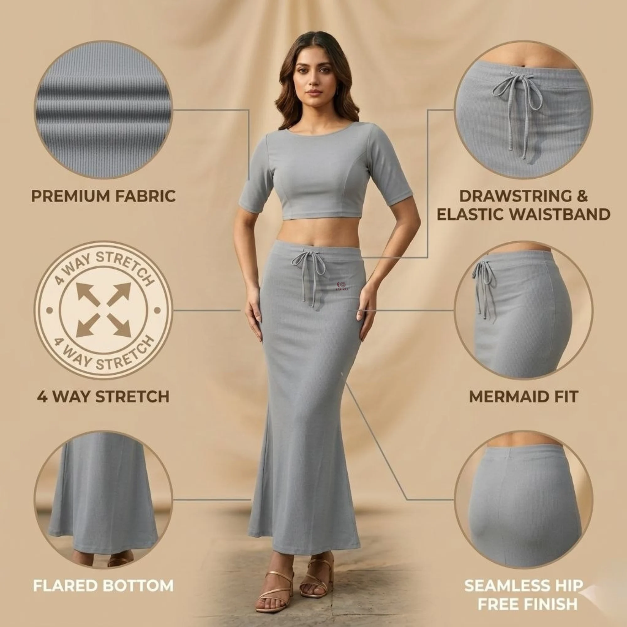 Saree Shaper - Grey - Image 6