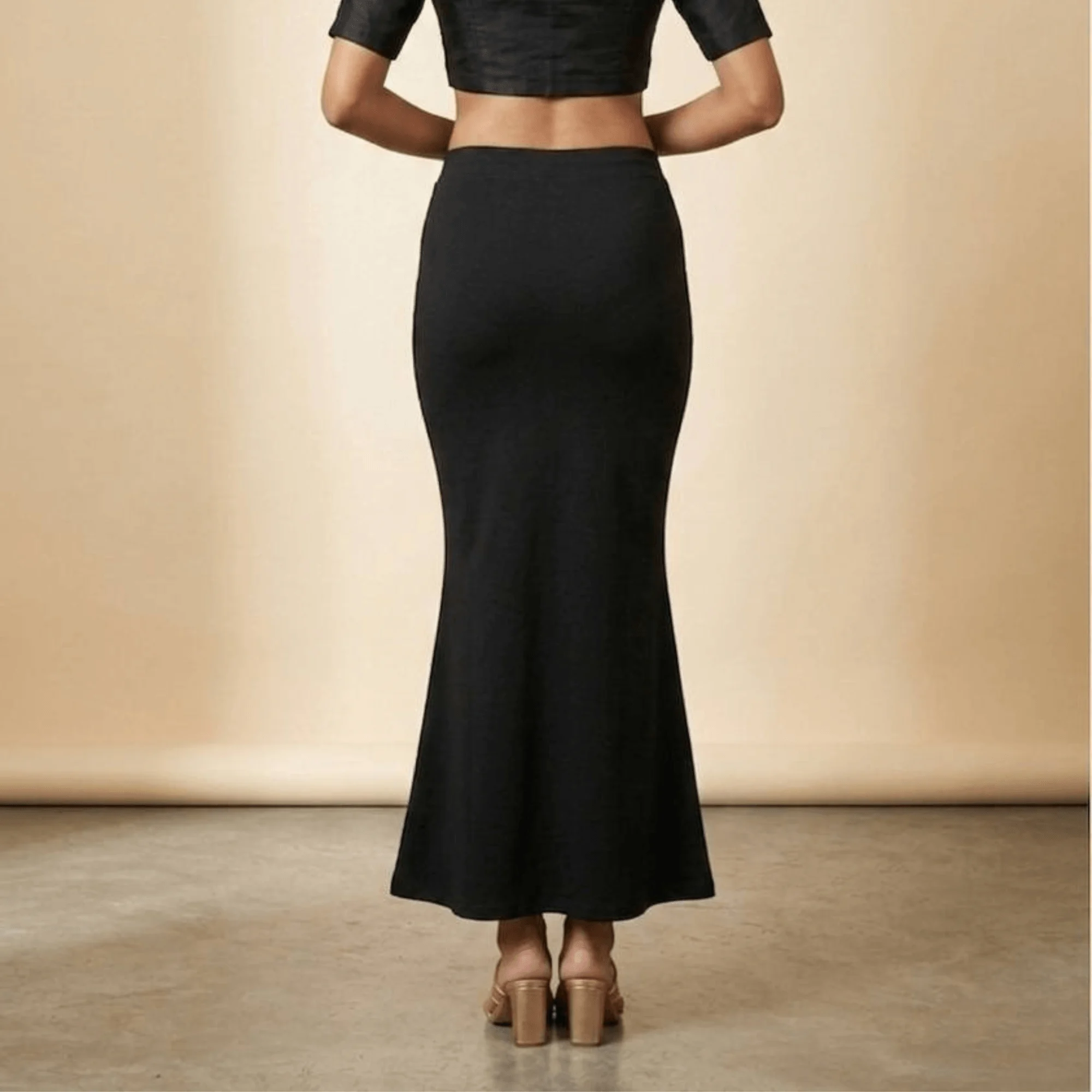 zarivaa saree shapewear petticoat -Black - Image 2