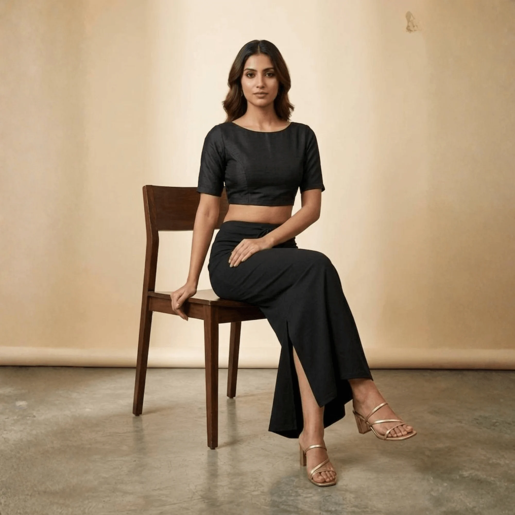 zarivaa saree shapewear petticoat -Black - Image 6